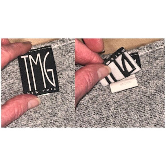 TMG Knit Dress, Wrap Style Gray Dress, Size Medium - Picture 7 of 7